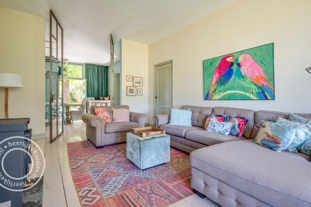 Villapparte-Heerlijkehuisjes-Vakantiehuis Domburg-Luxe vakantiehuis voor 14 personen-uitzicht op zee-Domburg-Zeeland-romantische zithoek