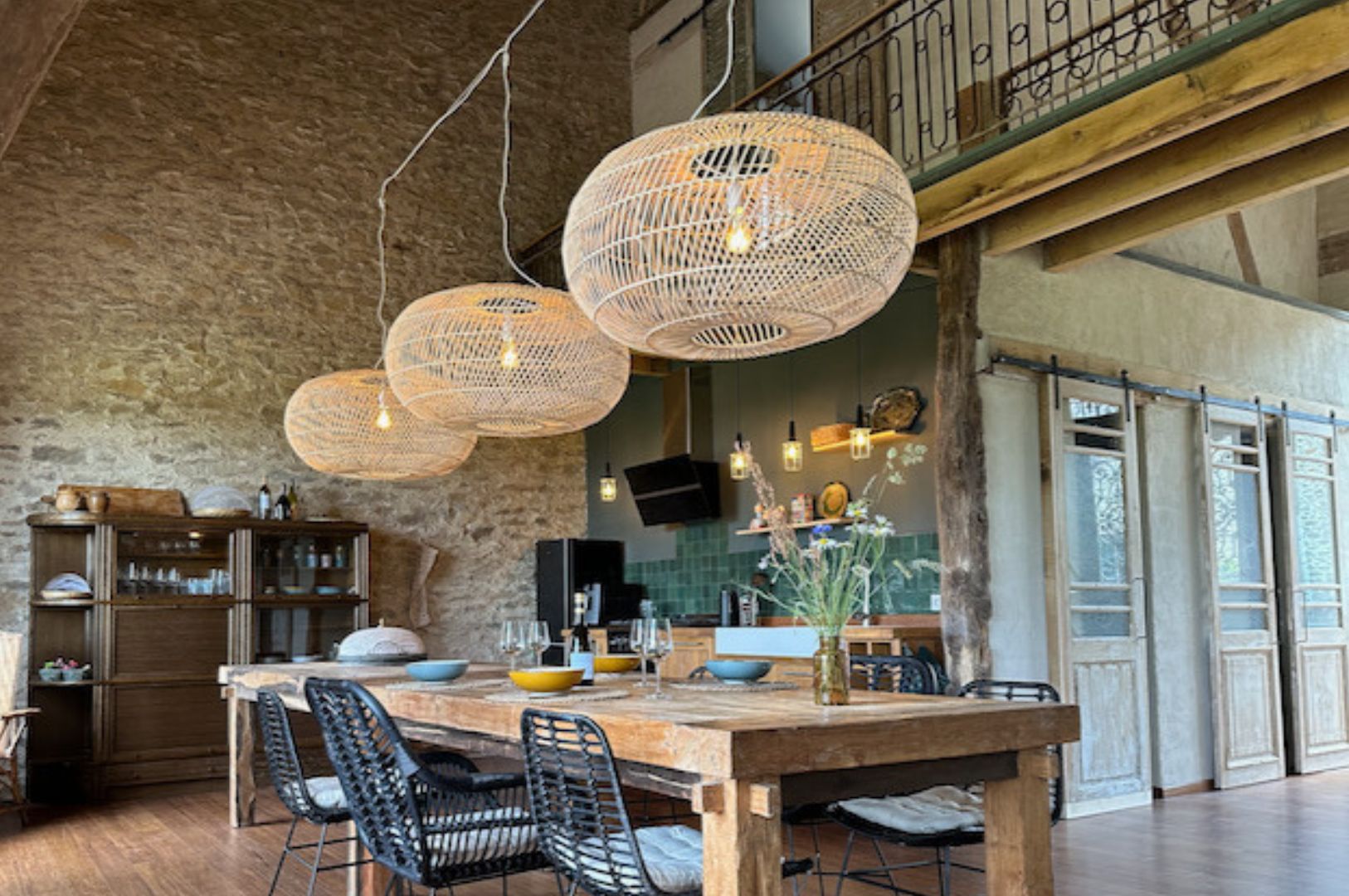 Villapparte-Le Veau Vert-Luxe Gites voor 2-6 personen-Haute-Vienne-Limosin-Frankrijk-Foto Morgane van Liere-Hoge plafonds