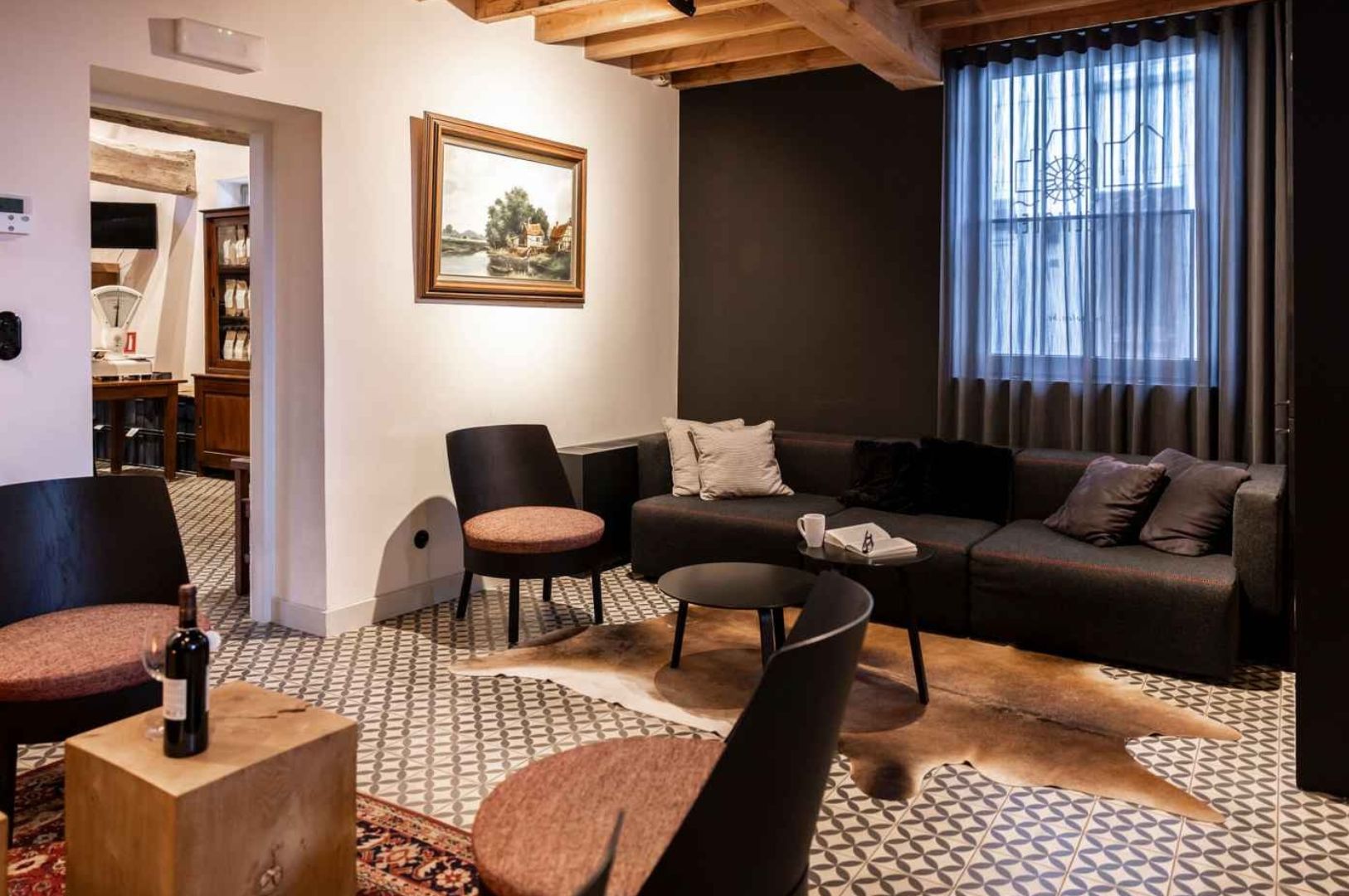 Villapparte-Beaujean Vacances-luxe vakantiehuis voor 8 personen-Belgisch Limburg-Kanne-België-sfeervolle woonkamer